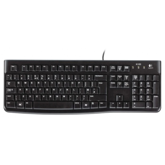 Tipkovnica Žična Logitech K120 SLO | Slovenski nabor znakov črna (920-002642)