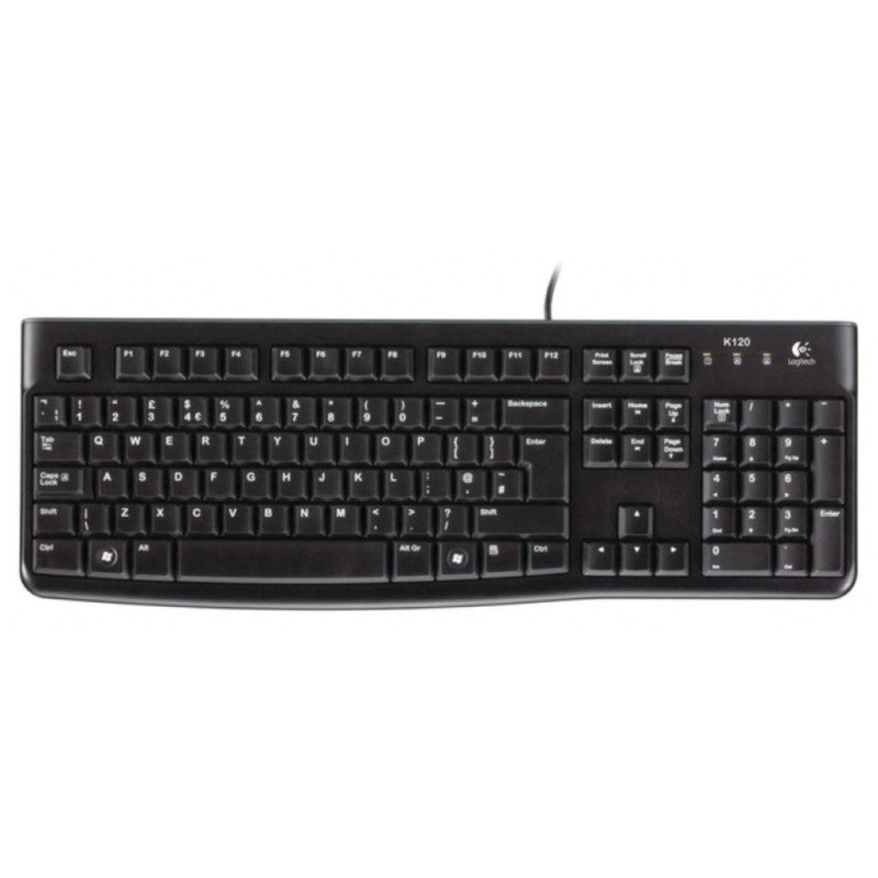 Tipkovnica Žična Logitech K120 SLO | Slovenski nabor znakov črna (920-002642) LOGITECH Tipkovnica Žična Logitech K120 SLO | Slovenski nabor znakov črna (920-002642)