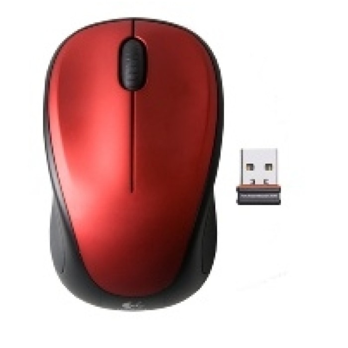 Miš  Logitech NoteBook Brezžična M235 optična nano rdeča (910-002496)