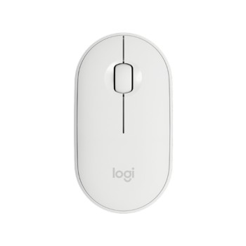 Miš Logitech brezžična + Bluetooth optična M350 bela Pebble (910-005716)