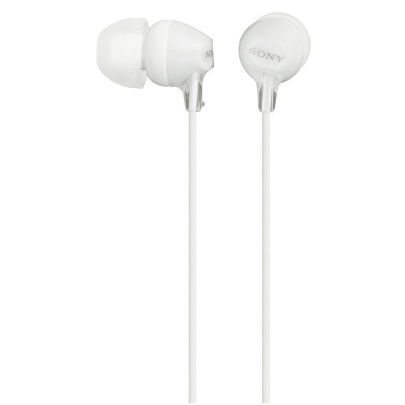 Slušalke Sony 3.5 z ušesnimi cepki MDREX15LPW - bele Sony Slušalke Sony 3.5 z ušesnimi cepki MDREX15LPW - bele