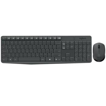 Tipkovnica in miš Logitech brezžična desktop MK235 SLO črna (920-008031)