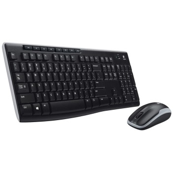 Tipkovnica in miš Logitech brezžična desktop MK270 desktop črna (920-004532)
