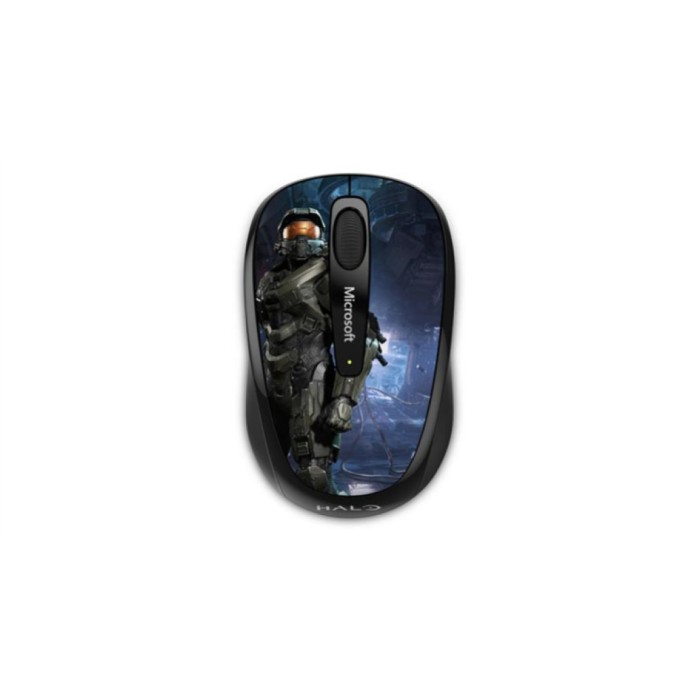 Miš Microsoft brezžična Mobile 3500 - Halo Edition optična črna