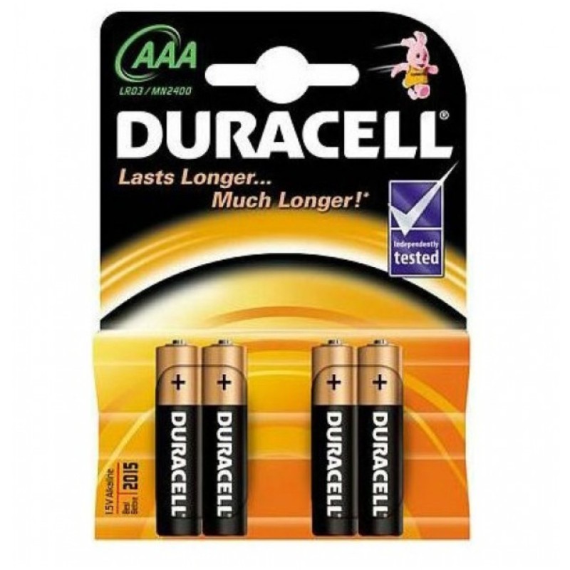 Baterijski vložek Alkalni 1,5V AAA/LR03 4 kos Duracell Basic (micron)