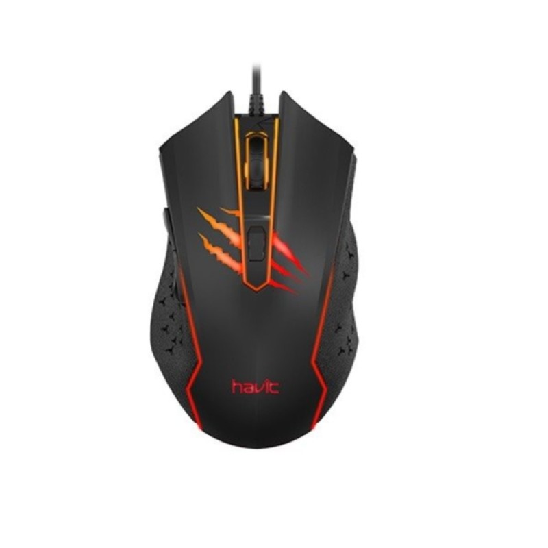 Miš USB HAVIT Gamenote MS1027 optična gaming 2400DPI - črna HAVIT Miš USB HAVIT Gamenote MS1027 optična gaming 2400DPI - črna
