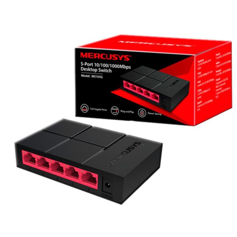 STIKALO 5-PORT MERCUSYS 100/1000 (MS105G) MERCUSYS STIKALO 5-PORT MERCUSYS 100/1000 (MS105G)