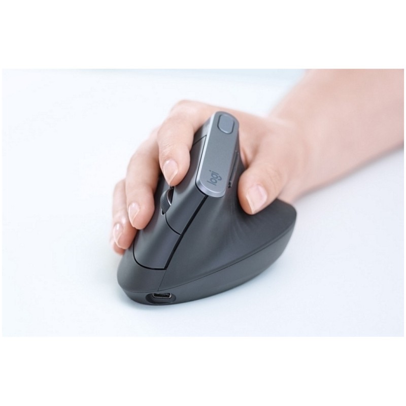 Miš brezžična + Bluetooth napredno ergonomska Logitech MX Vertical USB-C silent Unifying grafitna (910-005448) LOGITECH Miš brezžična + Bluetooth napredno ergonomska Logitech MX Vertical USB-C silent Unifying grafitna (910-005448)