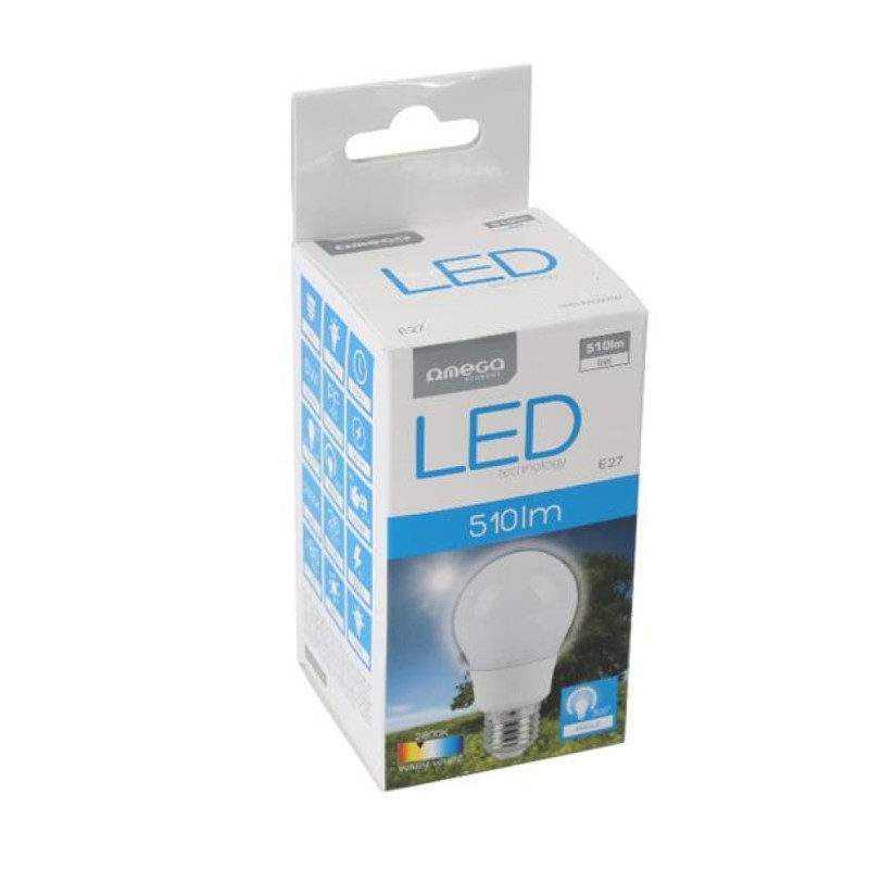 LED žarnica Platinet E27 6W 2800K 510lm širokokotna (OMELE27W-6W) EOL-P Omega LED žarnica Platinet E27 6W 2800K 510lm širokokotna (OMELE27W-6W) EOL-P