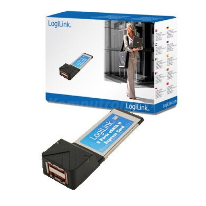 Kontroler ExpressCard => 2x eSATA LogiLink (PC0034A) EOLS-P Kontroler ExpressCard => 2x eSATA LogiLink (PC0034A) EOLS-P