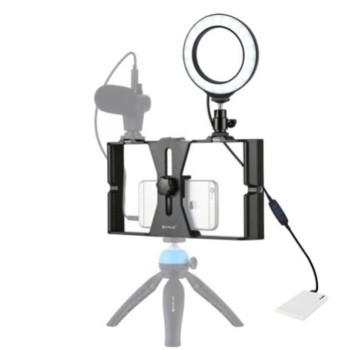 Selfie večnamensko držalo z LED svetlobnim obročem in vpetjem za pametni telefon Puluz (PKT3026L) Selfie večnamensko držalo z LED svetlobnim obročem in vpetjem za pametni telefon Puluz (PKT3026L)