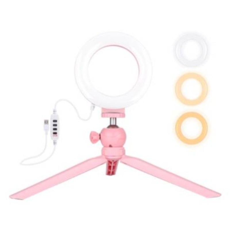 Selfie LED Ring svetlobni obroč Puluz tripod 12cm (PKT3091F)