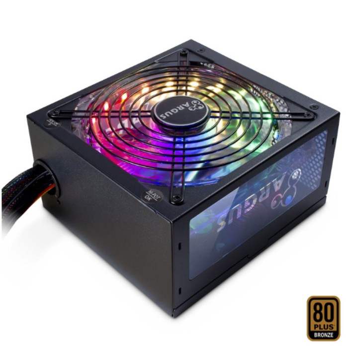 Napajalnik - 700W Inter-Tech Argus 80Plus Bronze 88% ATX12V 2.3 Non modular 140mm RGB črna (88882173)
