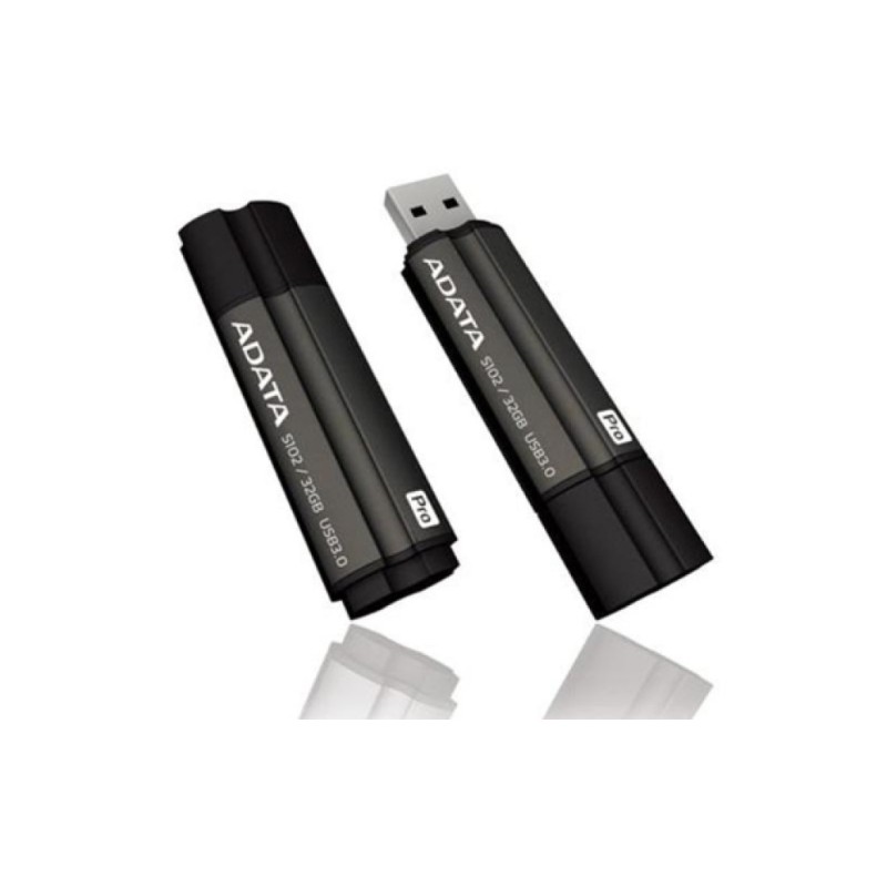 Spominski ključek 32GB USB 3.0 Adata S102 PRO Titanium 100MB/s - plastičen/s pokrovčkom/črn (AS102P-32G-RGY)