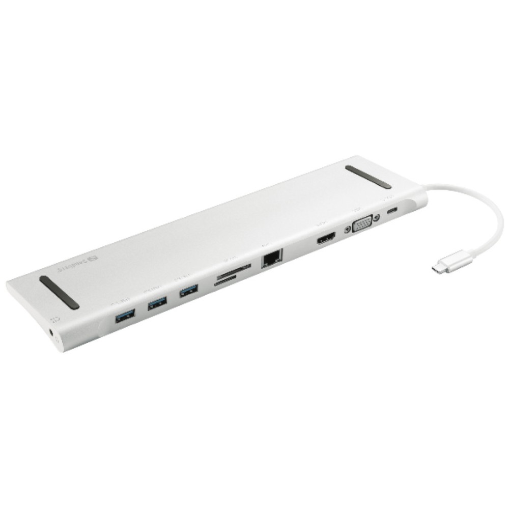 Priklopna postaja USB-C => Sandberg USB-C 10 v 1 Docking postaja za prenosnike SANDBERG Priklopna postaja USB-C => Sandberg USB-C 10 v 1 Docking postaja za prenosnike