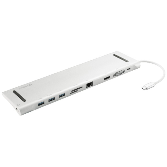 Priklopna postaja USB-C => Sandberg USB-C 10 v 1 Docking postaja za prenosnike