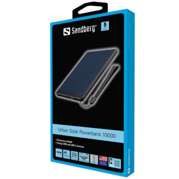 Prenosna baterija Sandberg Urban Solar Powerbank 10000