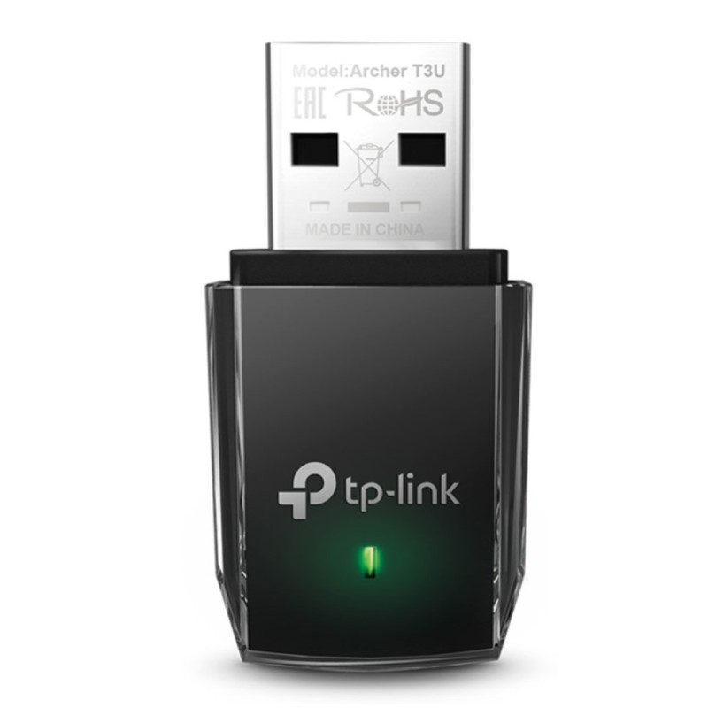 Brezžični mrežni adapter USB 3.0 TP-Link WiFi5 802.11ac AC1300 867Mbit/s Dualband MU-MIMO Nano (Archer T3U) TP-LINK Brezžični mrežni adapter USB 3.0 TP-Link WiFi5 802.11ac AC1300 867Mbit/s Dualband MU-MIMO Nano (Archer T3U)