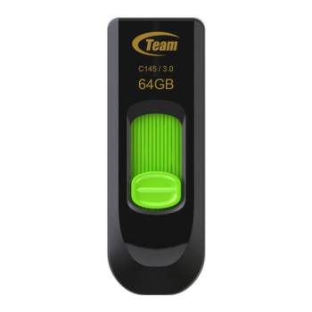 Spominski ključek 64GB USB 3.1 Teamgroup C145 - plastičen/drsni/črn (TC145364GG01)