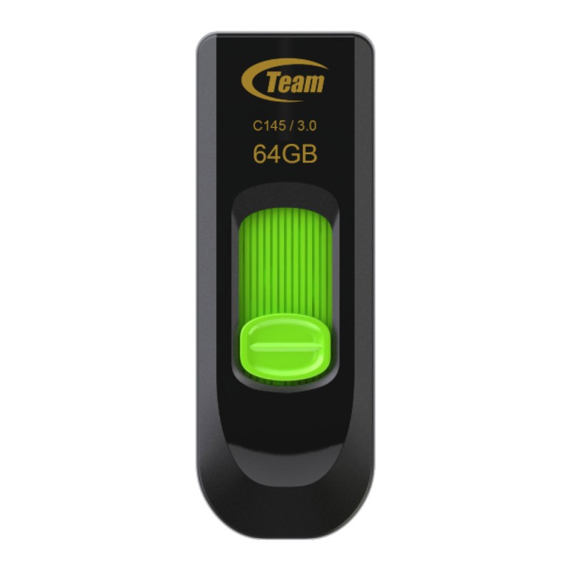 Spominski ključek 64GB USB 3.1 Teamgroup C145 - plastičen/drsni/črn (TC145364GG01) TEAMGROUP Spominski ključek 64GB USB 3.1 Teamgroup C145 - plastičen/drsni/črn (TC145364GG01)