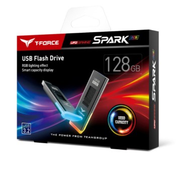 Spominski ključek 128GB USB 3.2 Teamgroup Spark RGB 180/90MB/s (TSPARK3128GB01)