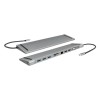Priklopna postaja USB-C => 3x USB 3.0 tip A USB-C PD 100W 2x HDMI VGA RJ45 11 izhodov srebrn LogiLink (UA0373) LOGILINK Priklopna postaja USB-C => 3x USB 3.0 tip A USB-C PD 100W 2x HDMI VGA RJ45 11 izhodov srebrn LogiLink (UA0373)