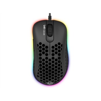 Miš UVI USB Lust optična 16000DPI RGB črna (UVILUSTBL)