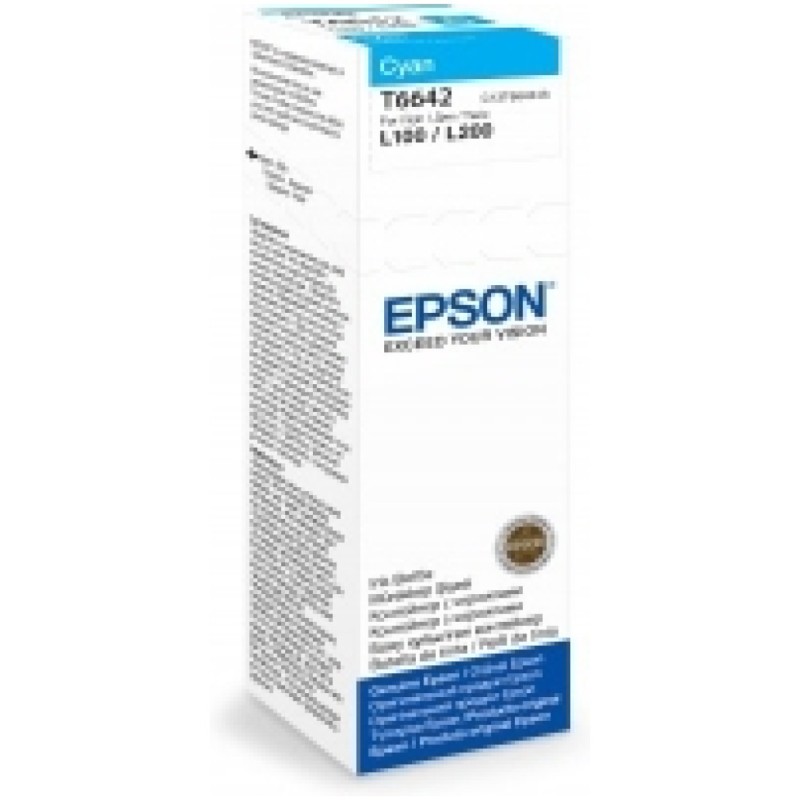 ČRNILO EPSON T 664 24 CYAN STEKLENICKA, 70 ML L100,L200,L210,L300... (C13T66424A) Epson ČRNILO EPSON T 664 24 CYAN STEKLENICKA, 70 ML L100,L200,L210,L300... (C13T66424A)