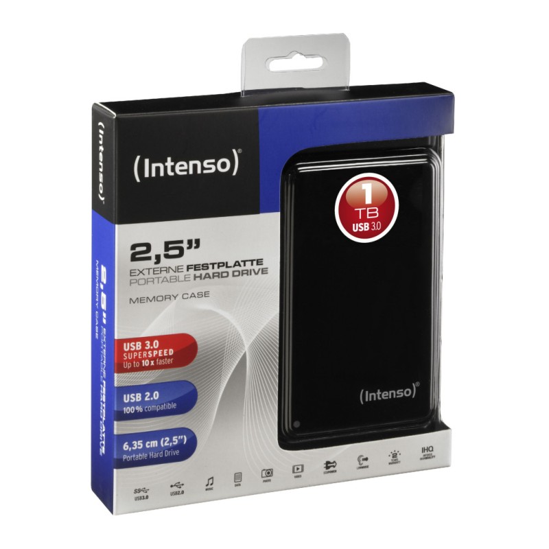 Prenosni disk 6,4cm (2,5) 1TB USB 3.0 Intenso Memory case - črna (6021560) INTENSO Prenosni disk 6,4cm (2,5) 1TB USB 3.0 Intenso Memory case - črna (6021560)