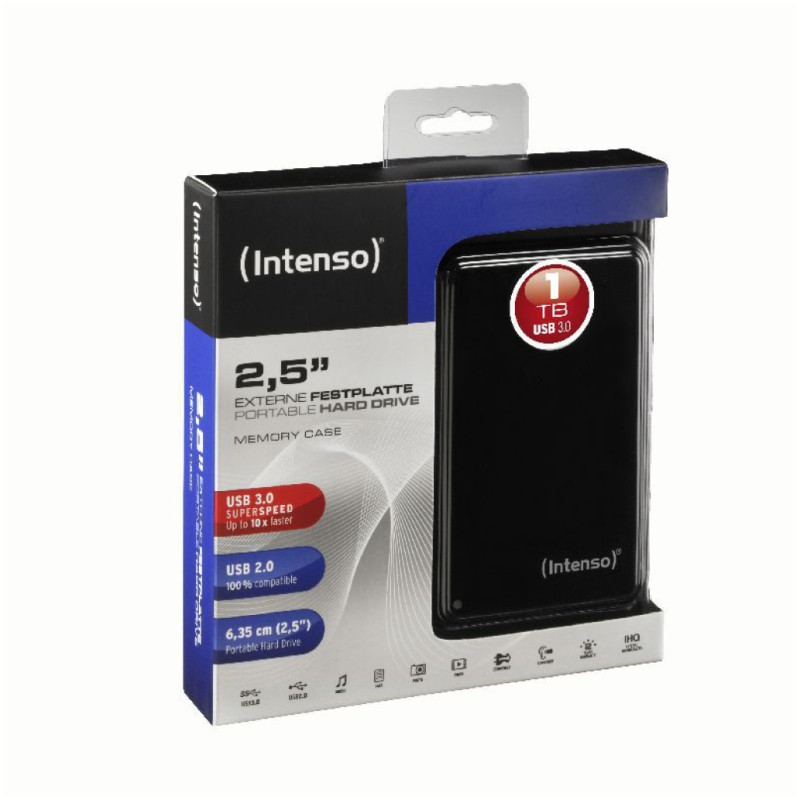 Prenosni disk 6,4cm (2,5) 1TB USB 3.0 Intenso Memory case - črna (6021560) INTENSO Prenosni disk 6,4cm (2,5) 1TB USB 3.0 Intenso Memory case - črna (6021560)