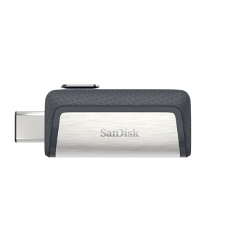 Spominski ključek 128GB USB 3.2/USB-C Sandisk Ultra Dual 150MB/s plastičen drsni srebrno-črn (SDDDC2-128G-G46)