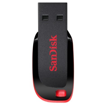 Spominski ključek 32GB USB 2.0 Sandisk Cruzer Blade 15MB/s - plastičen/brez pokrovčka/črn (SDCZ50-032G-B35)