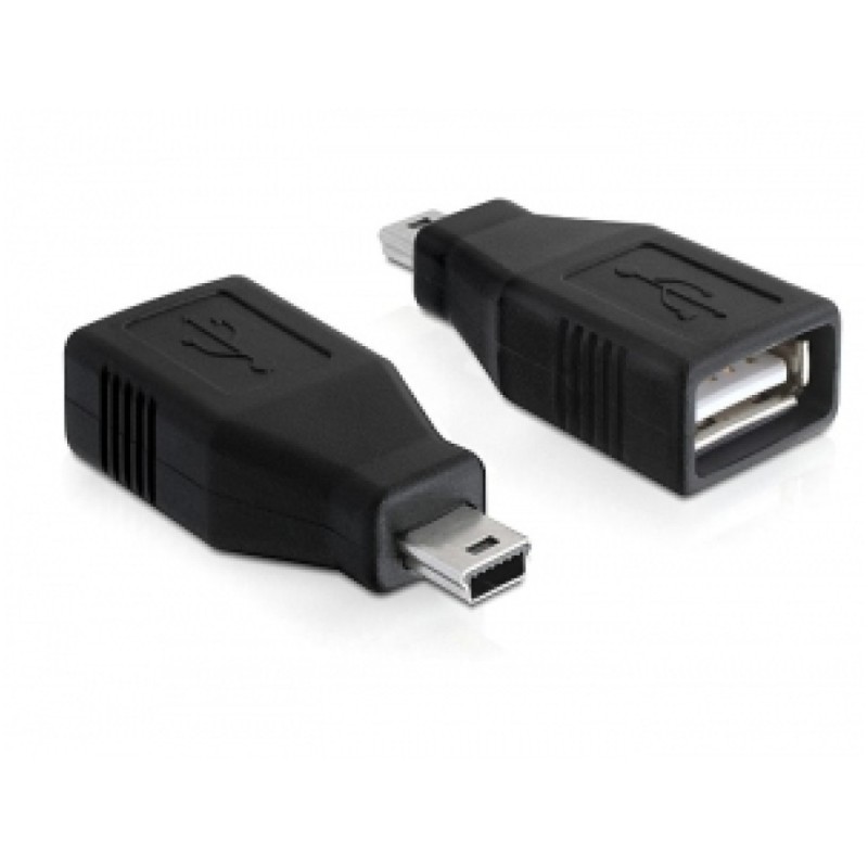 USB mini (5pin) => USB-A adapter Delock (65277) Delock USB mini (5pin) => USB-A adapter Delock (65277)