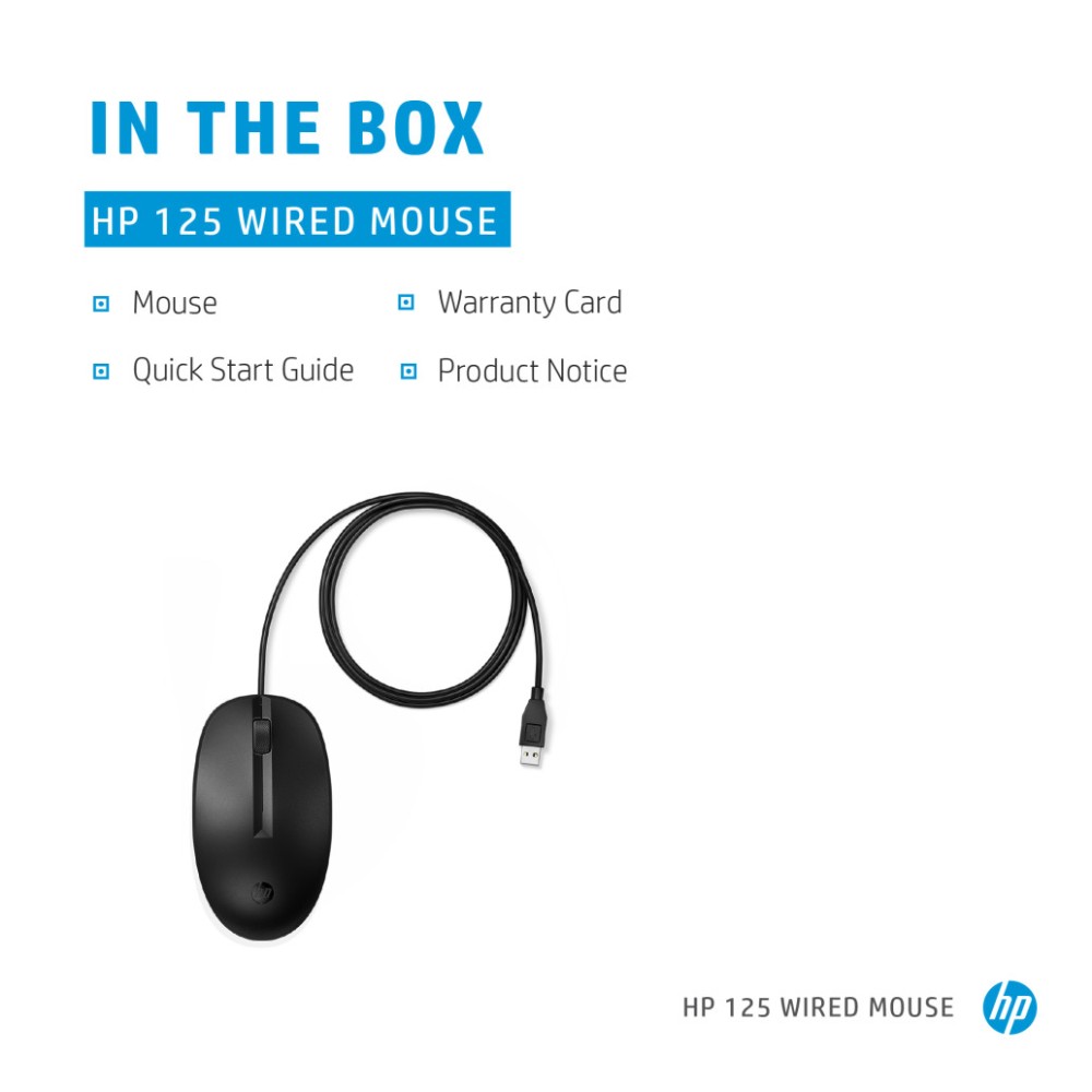 Miš HP 125 USB - črna (265A9AA)