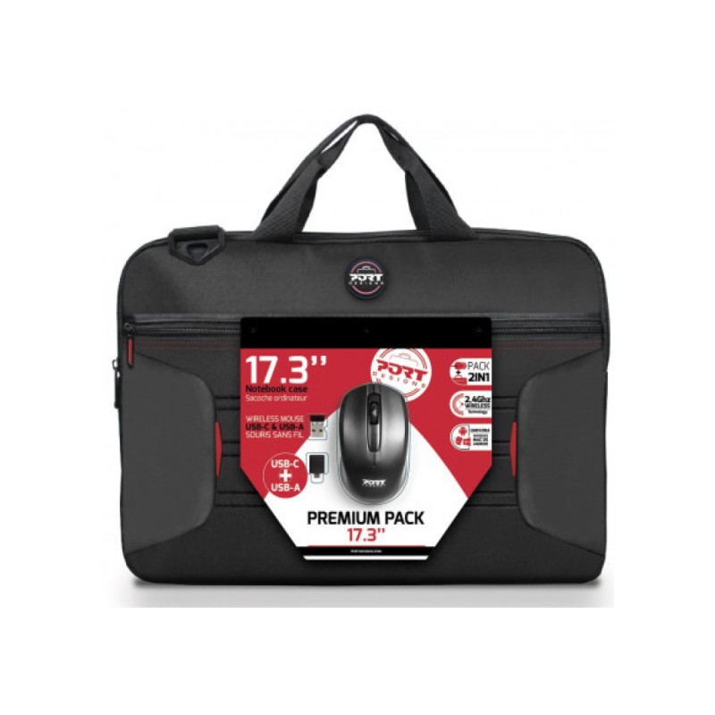 Torba za notesnik 43,9 cm (17,3″) Port Premium Pack + WL miška črna (501874) Port Torba za notesnik 43,9 cm (17,3″) Port Premium Pack + WL miška črna (501874)