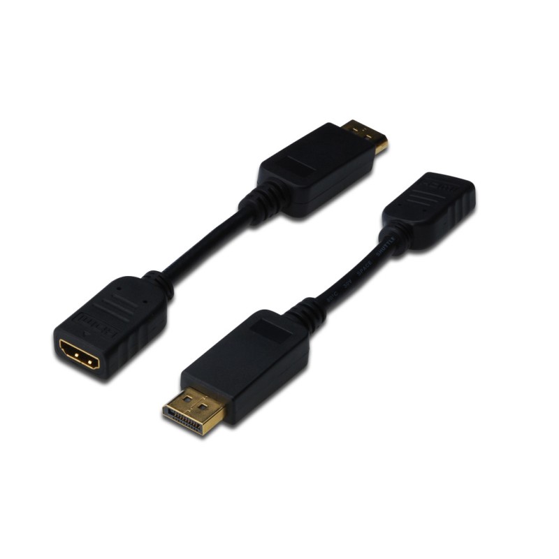 Adapter DisplayPort (m) => HDMI (ž) 15cm Digitus Digitus Adapter DisplayPort (m) => HDMI (ž) 15cm Digitus