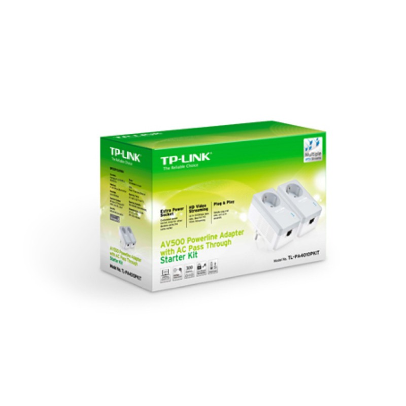 HPAV Powerline 1xLAN RJ45 220V TP-Link 600Mbit/s (1+1) (TL-PA4010PKIT) TP-LINK HPAV Powerline 1xLAN RJ45 220V TP-Link 600Mbit/s (1+1) (TL-PA4010PKIT)
