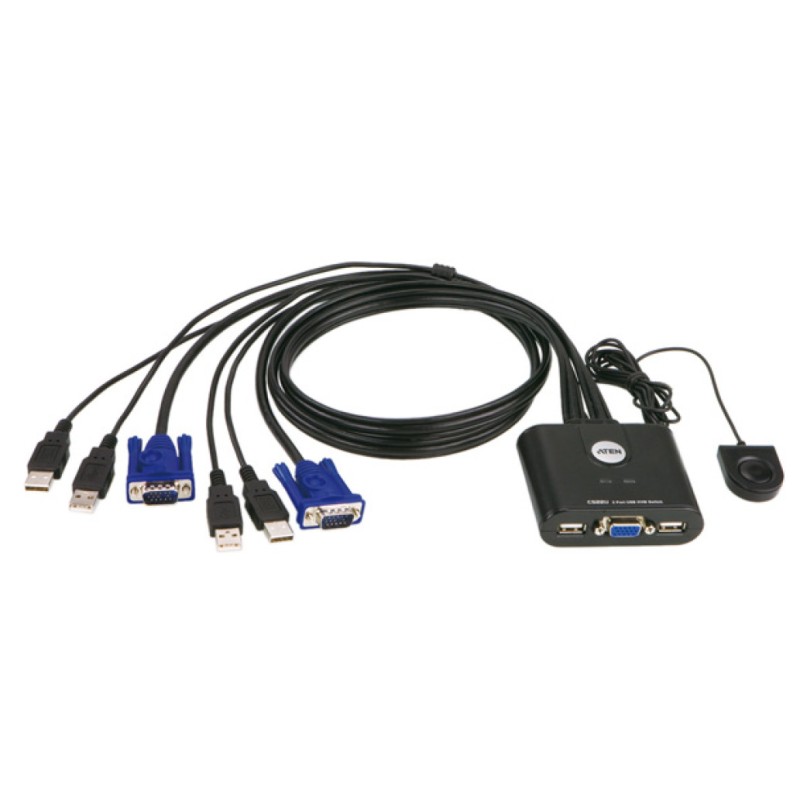 Podatkovni preklopnik 2:1 VGA/USB/ s kabli CS22U Aten Aten Podatkovni preklopnik 2:1 VGA/USB/ s kabli CS22U Aten