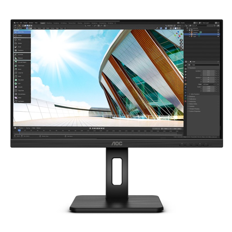 Monitor AOC 60,5 cm (23,8) 24P2Q 1920x1080 75Hz IPS 4ms VGA DVI HDMI DisplayPort 4xUSB3.2 Pivot Zvočniki 3H sRGB107% AOC Monitor AOC 60,5 cm (23,8) 24P2Q 1920x1080 75Hz IPS 4ms VGA DVI HDMI DisplayPort 4xUSB3.2 Pivot Zvočniki 3H sRGB107%