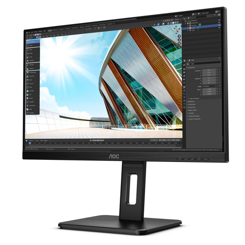 Monitor AOC 60,5 cm (23,8) 24P2Q 1920x1080 75Hz IPS 4ms VGA DVI HDMI DisplayPort 4xUSB3.2 Pivot Zvočniki 3H sRGB107% AOC Monitor AOC 60,5 cm (23,8) 24P2Q 1920x1080 75Hz IPS 4ms VGA DVI HDMI DisplayPort 4xUSB3.2 Pivot Zvočniki 3H sRGB107%