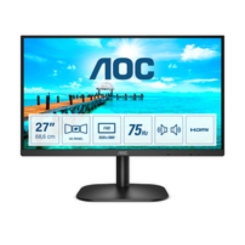 Monitor AOC 68,6 cm (27,0) 27B2AM 1920x1080 75Hz VA 4ms VGA HDMI Zvočniki 3H AOC Monitor AOC 68,6 cm (27,0) 27B2AM 1920x1080 75Hz VA 4ms VGA HDMI Zvočniki 3H