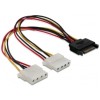 Adapter Serial ATA 1xSATA M + 2xMolex Ž 20cm Delock Delock Adapter Serial ATA 1xSATA M + 2xMolex Ž 20cm Delock