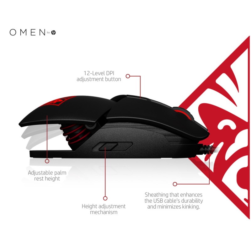 Miš HP Reactor by Omen gaming 6 gumbov 16.000 dpi (2VP02AA) HP Miš HP Reactor by Omen gaming 6 gumbov 16.000 dpi (2VP02AA)