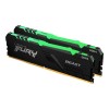 DDR4 16GB 3200MHz CL16 KIT (2x 8GB) Kingston RGB Fury Beast XMP2.0 1,35V Gaming črna (KF432C16BBAK2/16)