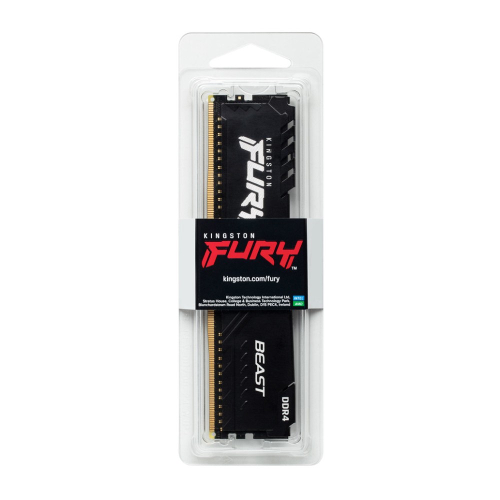 DDR4 16GB 3200MHz CL16 Single (1x16GB) Kingston Fury Beast XMP2.0 1,35V Gaming črna (KF432C16BB/16) KINGSTON DDR4 16GB 3200MHz CL16 Single (1x16GB) Kingston Fury Beast XMP2.0 1,35V Gaming črna (KF432C16BB/16)