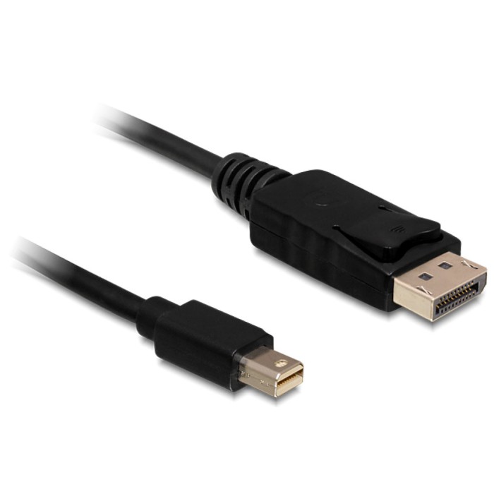 Kabel DisplayPort mini (m) => DisplayPort (m) 5,00m 4K 60Hz črn Delock (83479) Kabel DisplayPort mini (m) => DisplayPort (m) 5,00m 4K 60Hz črn Delock (83479)