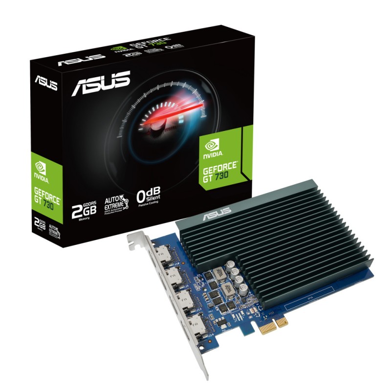 Grafična kartica nVidia GT730 Asus GT 730 - 2GB DDR5 - passivno hlajenje (90YV0H20-M0NA00) ASUS Grafična kartica nVidia GT730 Asus GT 730 - 2GB DDR5 - passivno hlajenje (90YV0H20-M0NA00)
