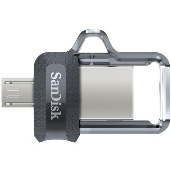 Spominski ključek 32GB USB 3.0 Sandisk Ultra Dual 150MB/s - plastičen/micro drsni/črn (SDDD3-032G-G46)