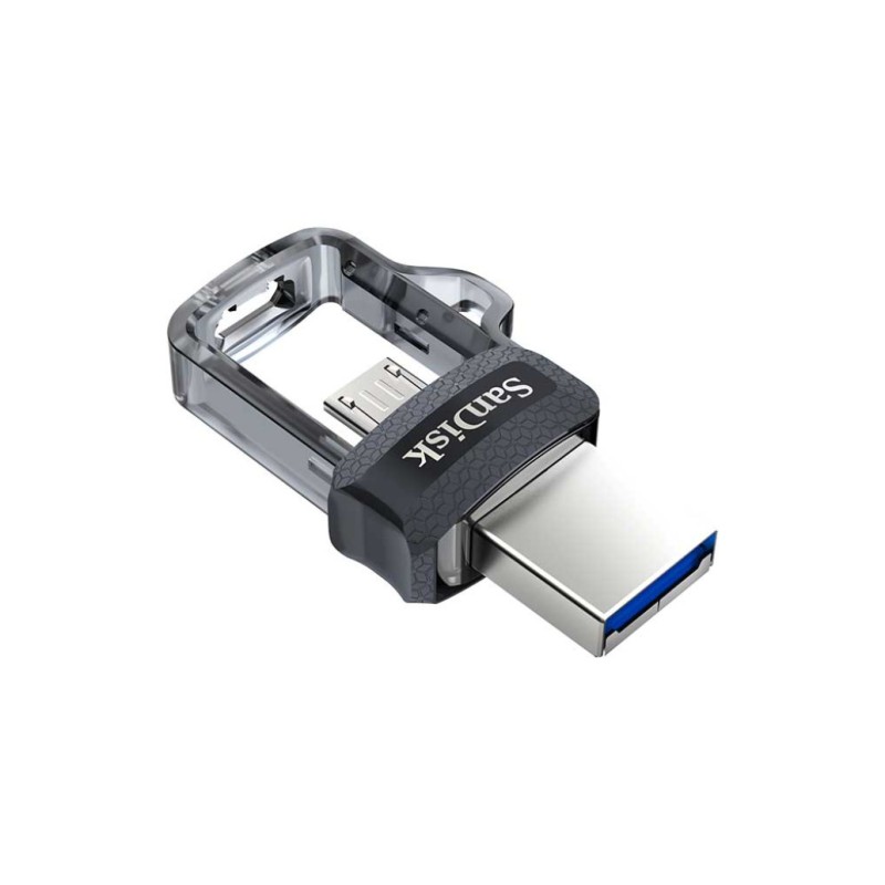 Spominski ključek 32GB USB 3.0 Sandisk Ultra Dual 150MB/s - plastičen/micro drsni/črn (SDDD3-032G-G46) SANDISK Spominski ključek 32GB USB 3.0 Sandisk Ultra Dual 150MB/s - plastičen/micro drsni/črn (SDDD3-032G-G46)