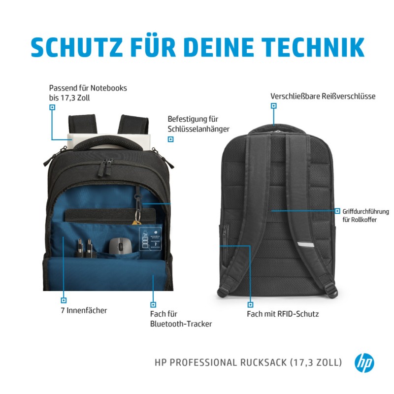 Nahrbtnik za notesnik 43,9 cm (17,3″) HP Business črn (500S6AA) HP Nahrbtnik za notesnik 43,9 cm (17,3″) HP Business črn (500S6AA)